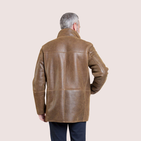 Men Sheepskin Jacket with Contrasting Lambskin Accents - Shearland